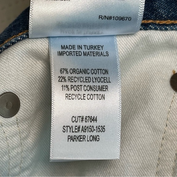 Agolde Blue Straight Leg Jeans - Picture 9 of 13